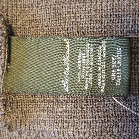 Eddie Bauer merino wool blend ski scarf grey black and white Unisex - Picture 7 of 9